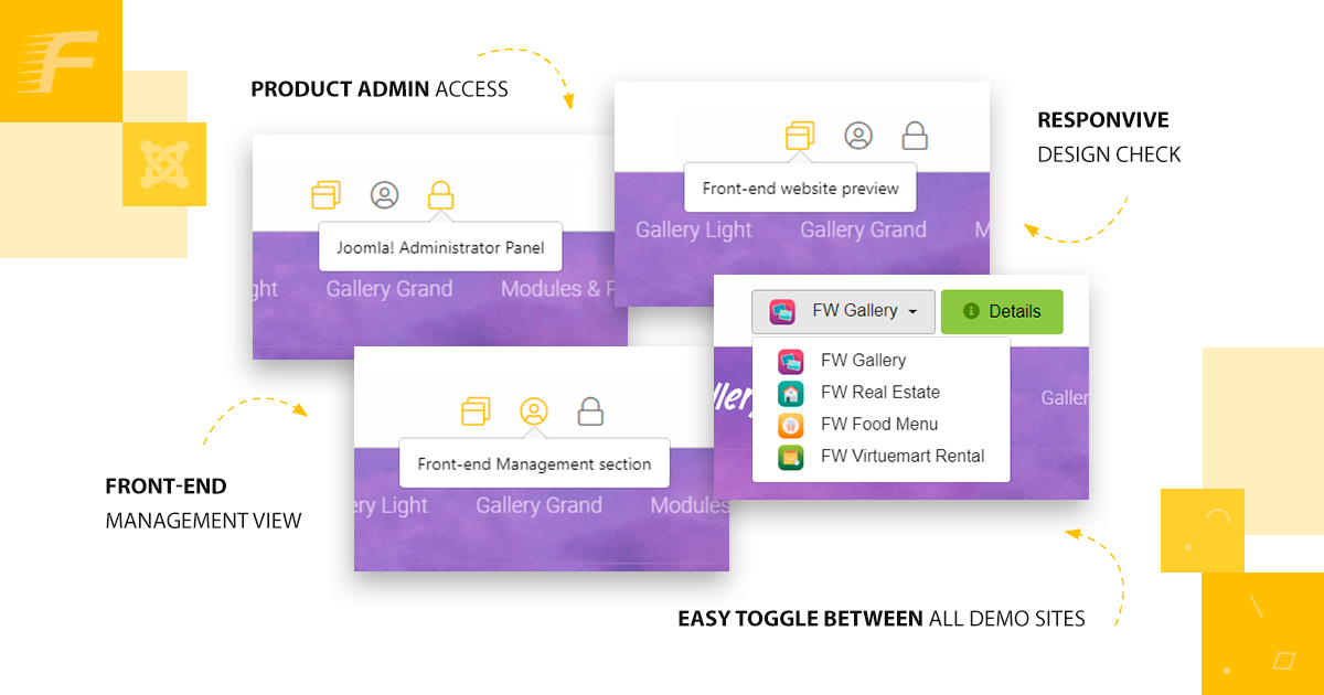 New Demo Website Solution: demo bar