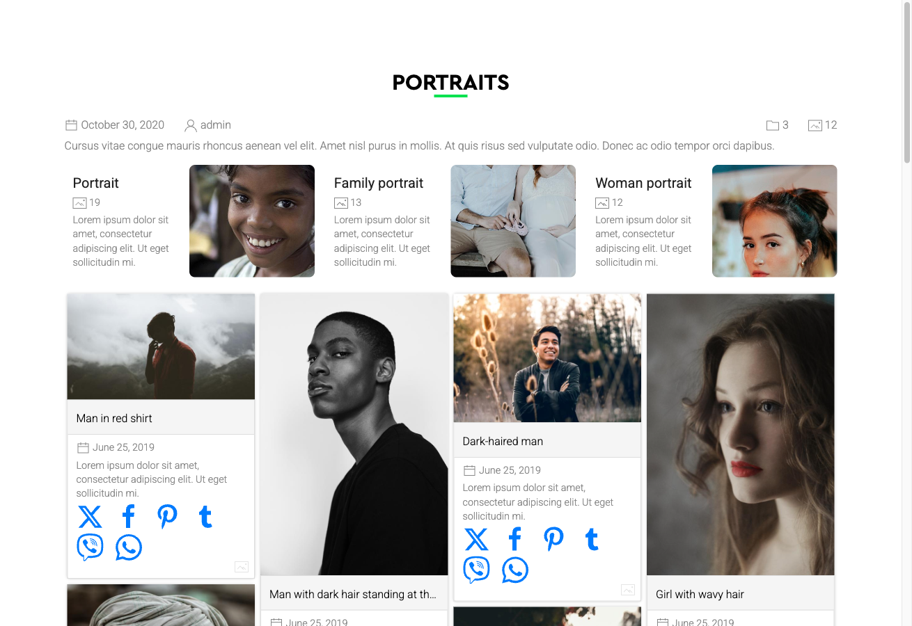 Pinterest waterfall grid on frontend