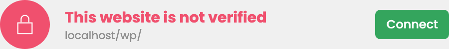The FW Real Estate admin header before connecting, with the Connect button