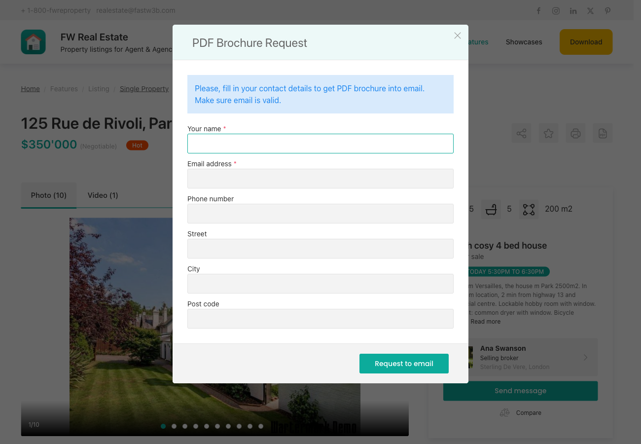 Brochure request form