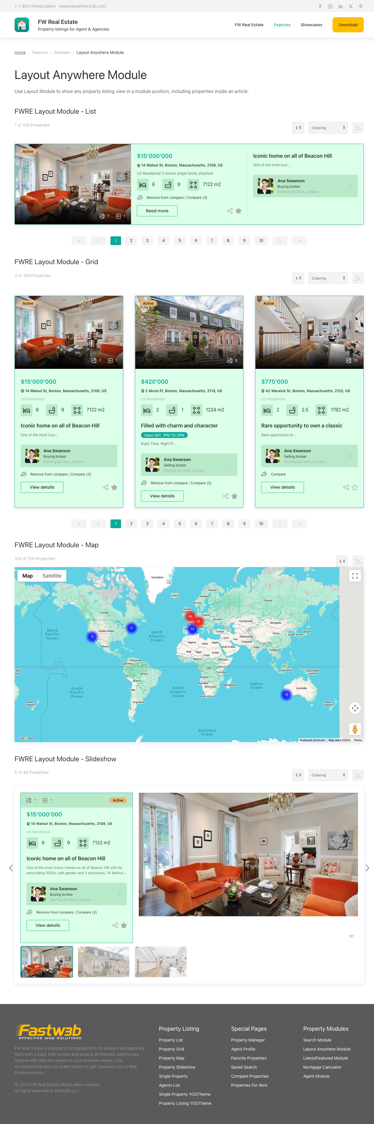 FWRE Layout Anywhere embedding a filtered listing