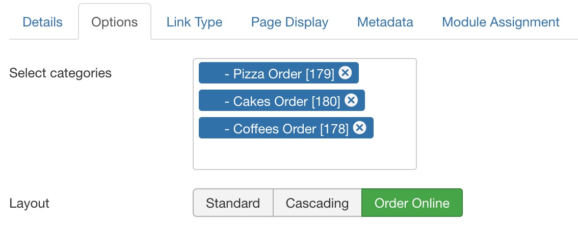 Meals listing layout that show selected categories with their subcategory. Design and layout for every category can be defined for each category independently.<div class="fw-doc-only"><strong>Located</strong> in <code>Admin Main Menu -> Menus -> [Some Menu] -> Add New Menu item</code> -> <code>FW Food Menu -> Meals Layout</code></div>