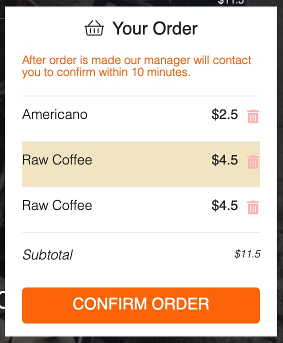 Shows order summary box with the list of all items selected for order, delivery options, tax and order notes. This module duplicates Order summary from <code>Order Online layout</code>. <code>FWFM Order Online</code> add-on is required for module to work.