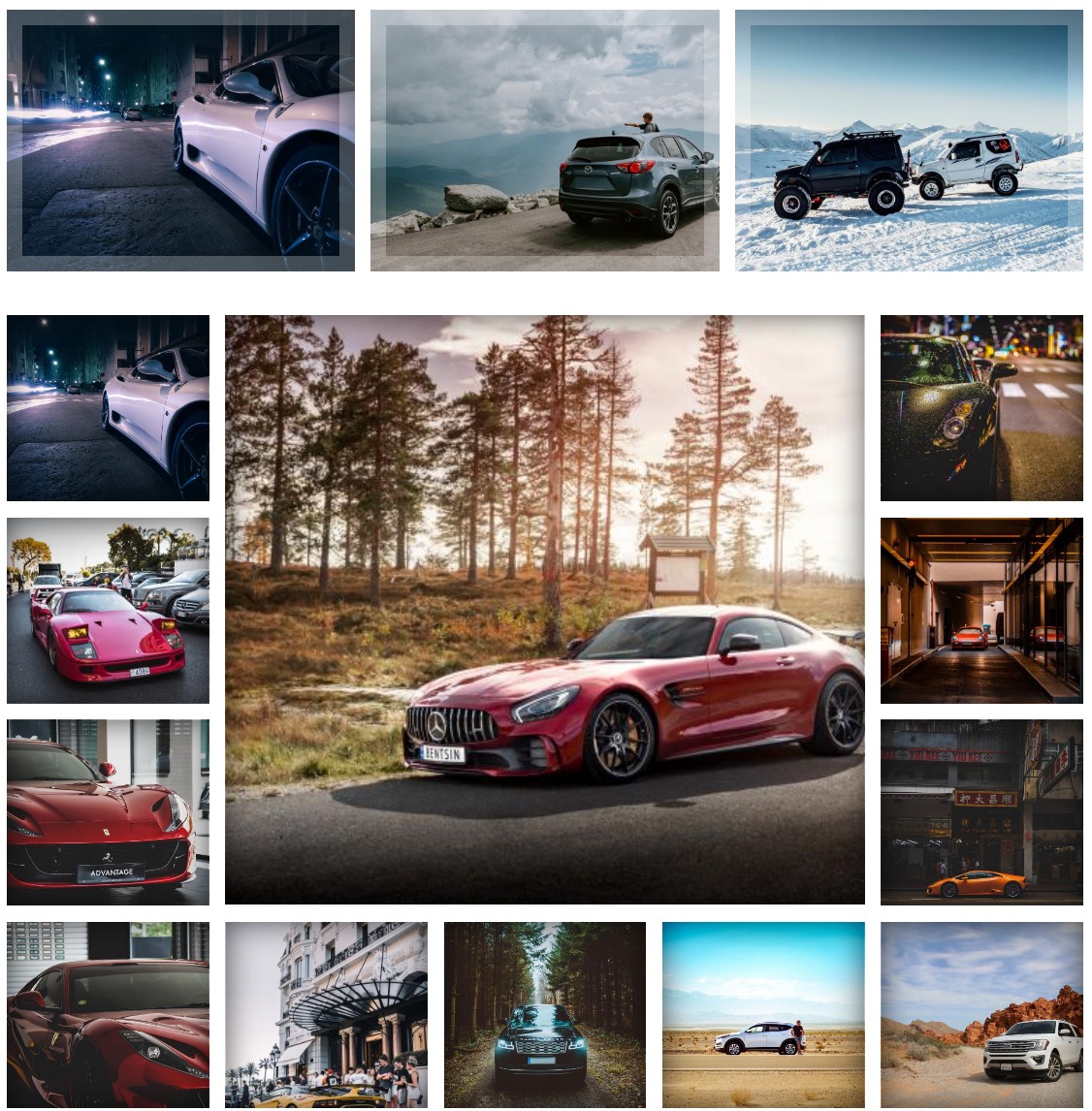 <p>Clean and modern-looking design for your gallery. Designed for a particular stylish hover effect with all extra information on it for better presentation.</p>