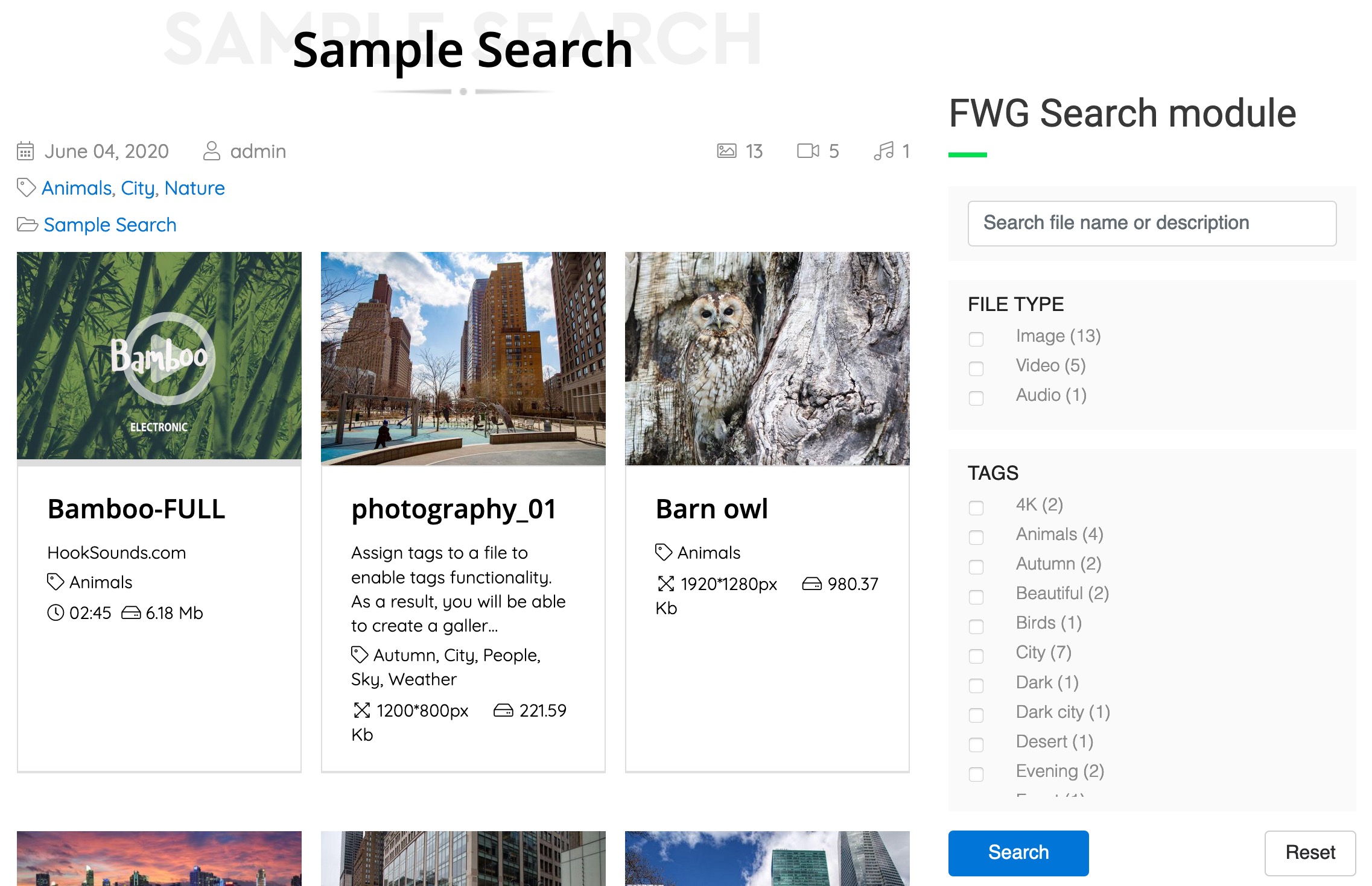 FWG Search & Filter