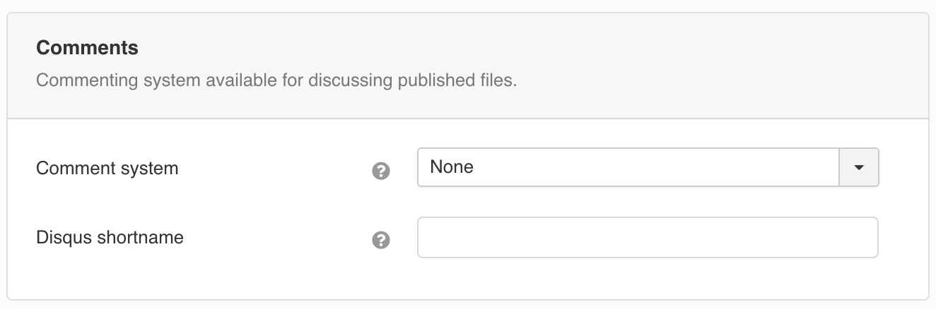 Commenting system available for discussing published files.