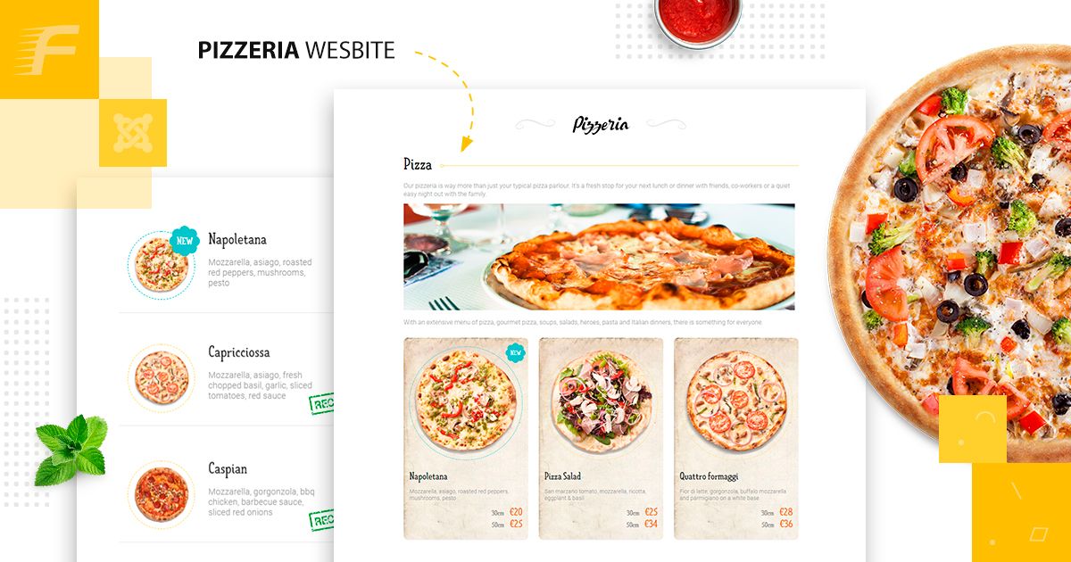 Creating a Pizzeria Website with FW Food Menu
